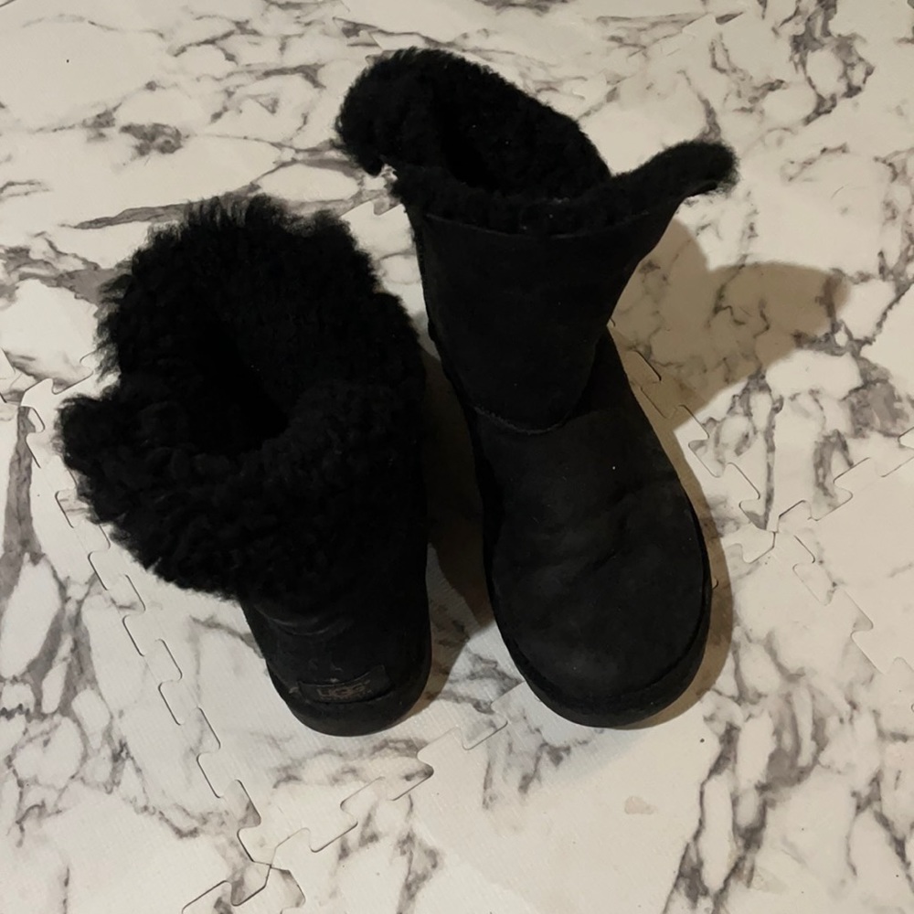 Fold over button ugg boots